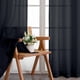 thumbnail image 1 of Crushed Textured Black Sheer Curtains 63 Inch Length 2 Panels Rod Pocket Window Sheer Light and Airy Panels Crinkled Design for Flat/Apartment, 51 W, 1 of 4
