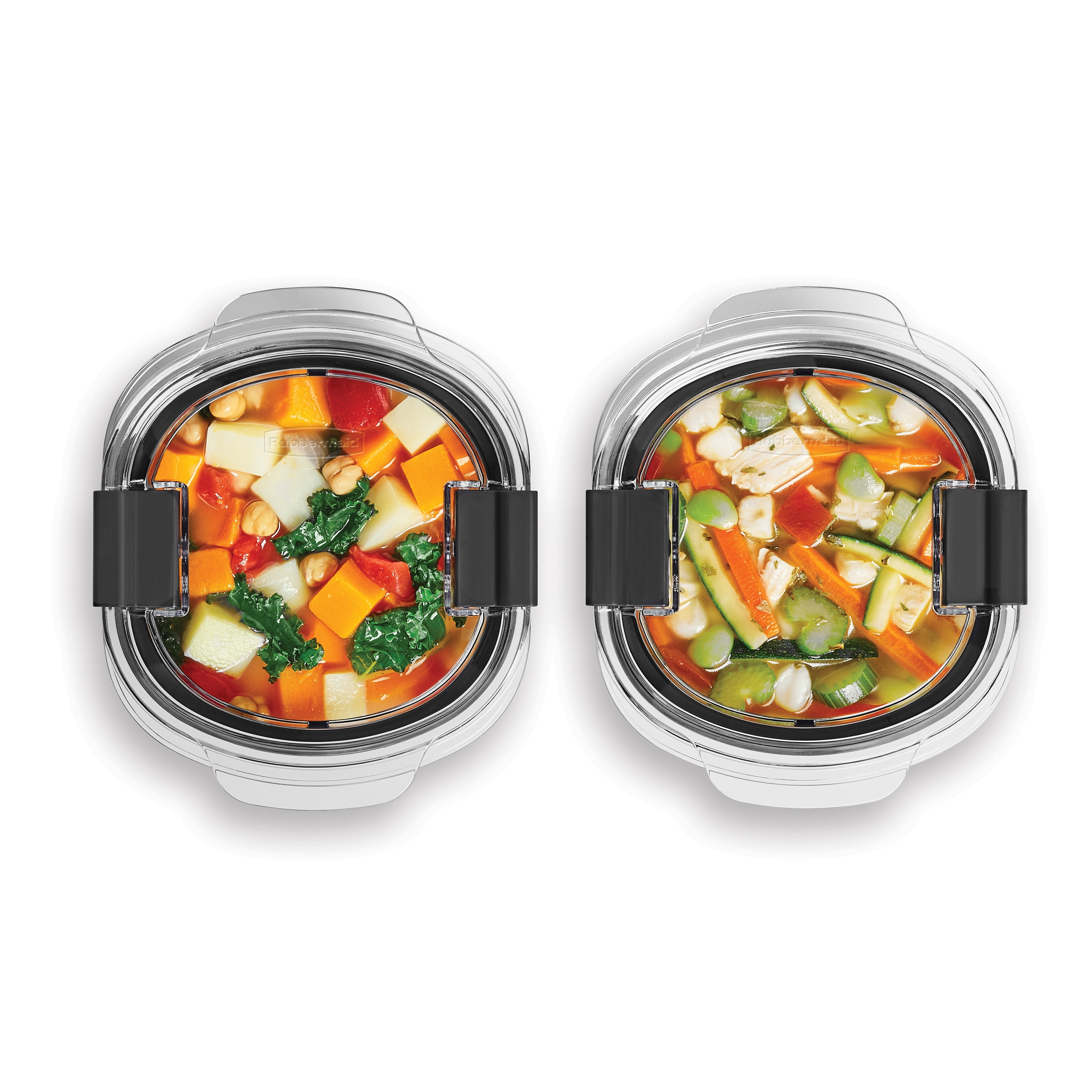 (2 pack) Rubbermaid Brilliance Round Tritan 3.5 Cup Value Pack, Well Suited to Refrigerator Organization