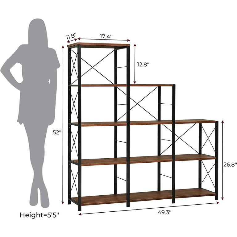 12 Shelves Bookshelf Ladder Corner, How To Measure Corner Shelves In Sketchup