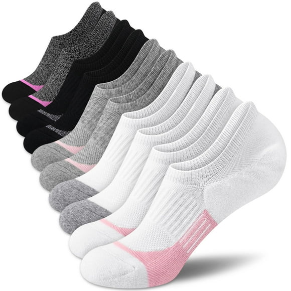 Calcetines No Show Cuangya para correr, 5 pares, gruesos y acolchados