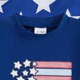 thumbnail image 5 of CAICJ98 4th of July Toddler Baby Boy Outfits USA Flag Embroidery Striped Waffle Knit T-Shirt and Shorts Set Patriotic Clothes (Blue,2-3 Years), 5 of 8
