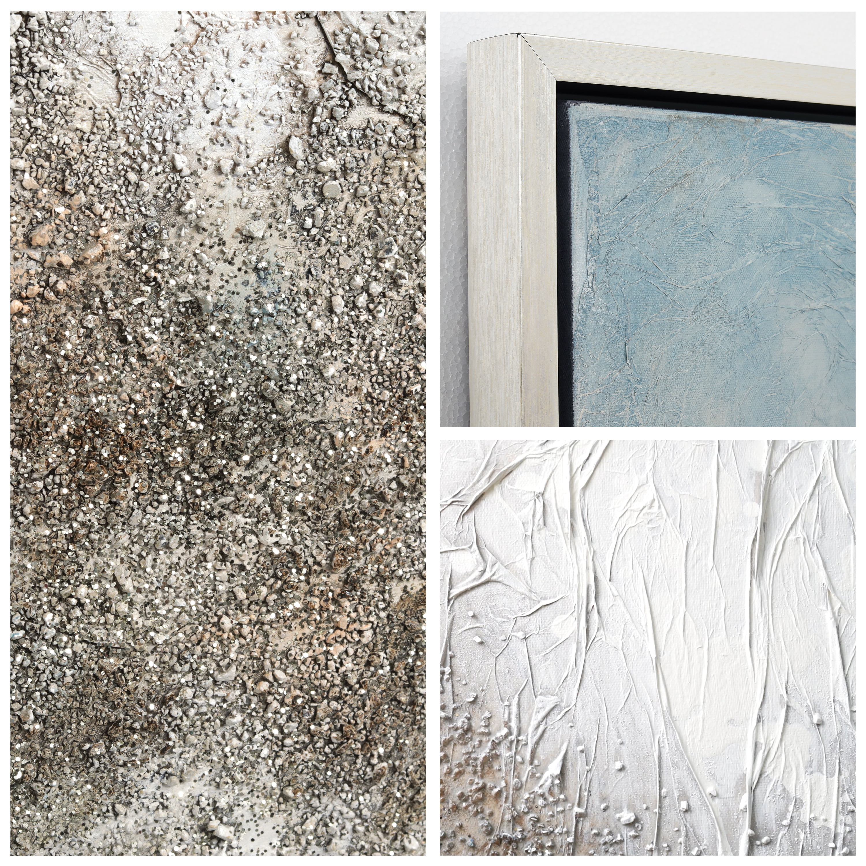 Empire Art Direct Sequence Textured Metallic Hand Painted Triptych Wall Art, 20" x 60" x 1.5" each, Ready to Hang