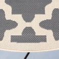 thumbnail image 5 of SAFAVIEH Courtyard Amanda Geometric Indoor/Outdoor Area Rug, 6'7" x 6'7" Round, Anthracite/Beige, 5 of 10
