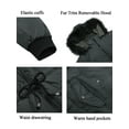 thumbnail image 5 of SAYFUT  Women Warm Long Coat Fur Collar Hooded  Long Coat Jacket Winter Parka Outwear Black, 5 of 8