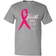 thumbnail image 3 of Inktastic Faith over Fear Breast Cancer Awareness with Pink Ribbon T-Shirt, 3 of 5