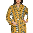 thumbnail image 4 of Moomaya Printed WoMen's Robe Dressing Gown With Pockets Bath Robe Girls, 4 of 6