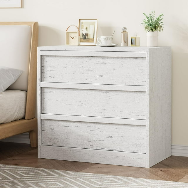 Modern 4-Drawer Dresser for Bedroom - Spacious Storage Cabinet - Versatile bedside table or Bedside Table for Living Room, Nursery, Entryway - Available in Walnut, White, Natural Oak