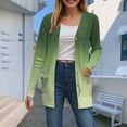 thumbnail image 2 of TTUHYWXI Cardigan Sweaters for Women Lightweight Open Front Long Sleeve Cardigan with Pocketes Fall Trendy Gradient Clothes (Green, 3XL), 2 of 8
