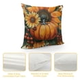 thumbnail image 4 of SHANXI Fall Throw Pillow Covers , Pumpkin Sunflower Leaves Autumn Season Farmhouse Decorative Pillow Cases for Sofa Bed Couch Harvest Thanksgiving Day Outdoor Home Decor 12x12in, 4 of 5