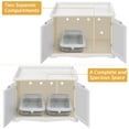 thumbnail image 5 of Cat Litter Box Enclosure, Hidden Litter Furniture, Cat Washroom, Pet Crate, Decorative Storage Bench Pet Side Table for Large Cat Kitty, White, 5 of 9
