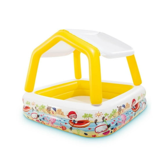 Intex Sun Shade Pool for Kids, Age 2+, Inflatable Pool with Removable Canopy