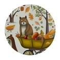 thumbnail image 4 of HAOXIT Fitted Round Tablecloth Fall,Autumn Botanical Pumpkins Table Cover,Elastic Edged Table Cloth Fits Round Tables 46-50, 4 of 8