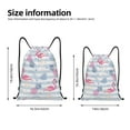 thumbnail image 4 of Kdxio Flamingo and Pineapple Print Drawstring Backpack Bag,Waterproof Draw String Back Sack, Gym Drawstring Bags Swim Bag For Unisex, 4 of 9