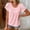 *Pink, variant on ClodeEU Women's Round Neck Flutter Short Sleeve Blouse,Solid Color Casual Loose Fit Top Pink,Women's Plus L