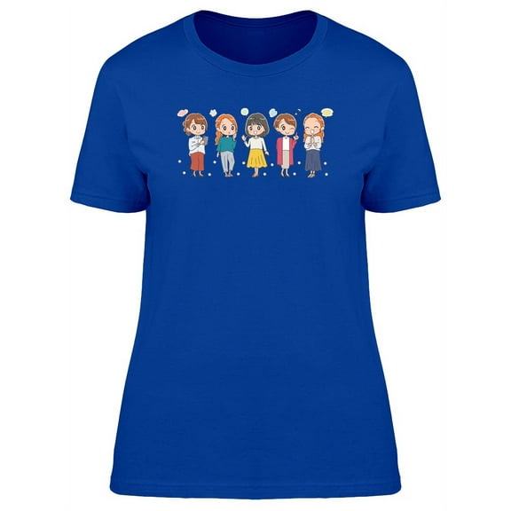 Cute Fashionable Ladies Cartoon T-Shirt Women -Image by Shutterstock, Female Medium