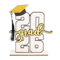 thumbnail image 2 of Class of 2026 Graduation Table Centerpiece Wooden Grad Sign with Cap and Tassel, Graduation Gifts for Him, Graduation Decorations 2026, Graduation Centerpieces for Tables 1Pcs, 2 of 9