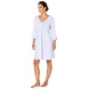 Carole Hochman Cotton Jersey 3/4 Sleeve Sleepshirt Lilac Ditsy