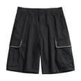 thumbnail image 3 of AXXD Black Workout Shorts Men Sports Leisure Multi-Pockets Relaxed Summer Shorts New Arrival, 3 of 4