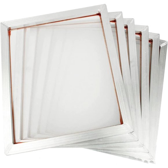 INTSUPERMAI Screen Printing Kit, 6pc 18inch *20inch Aluminum Silk Screen Frame with 160 Mesh 64T White Pre-Stretched Silk Screen Printing Frame