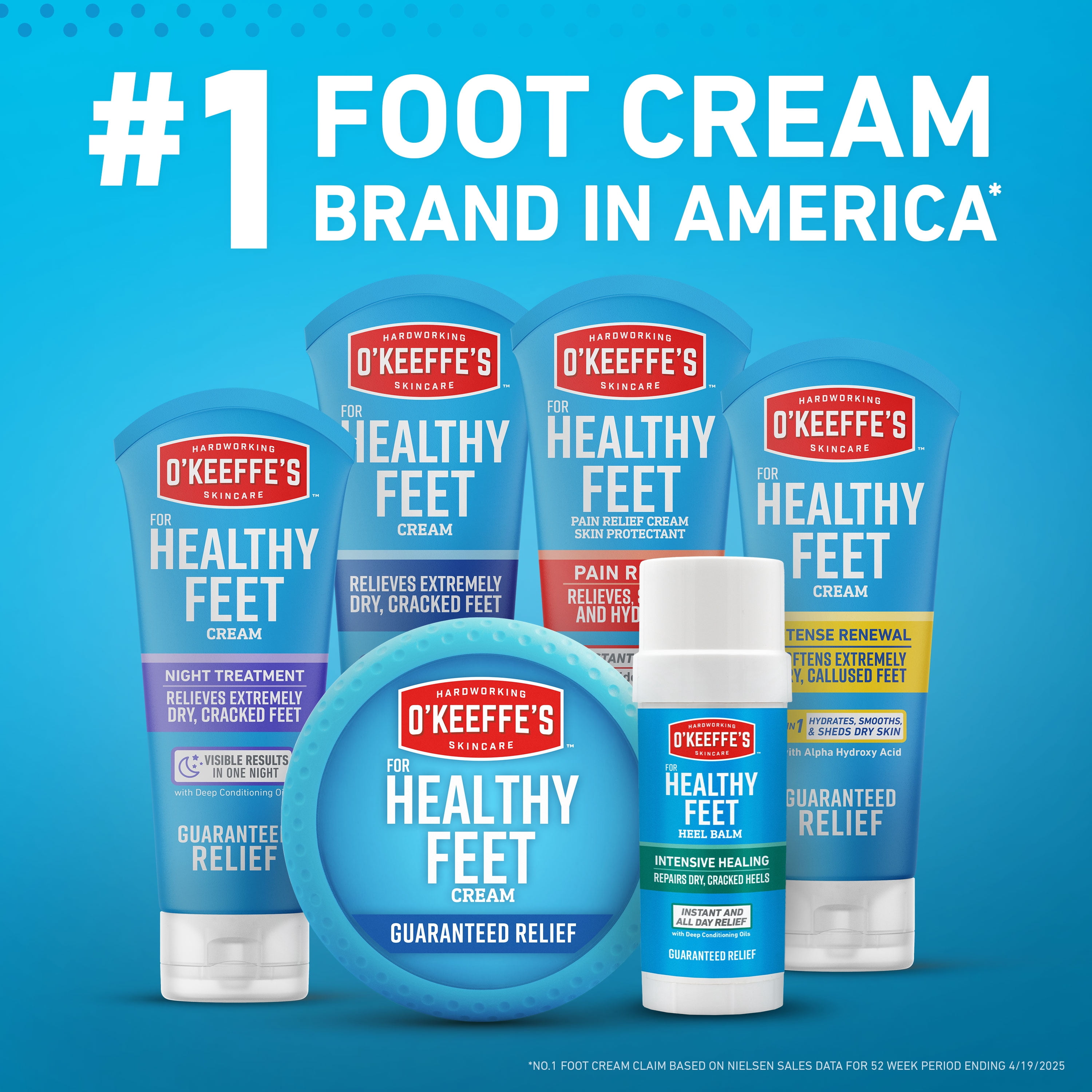 O'Keeffe's Healthy Feet Pain Relieving Foot Cream with Lidocaine, 3oz Tube