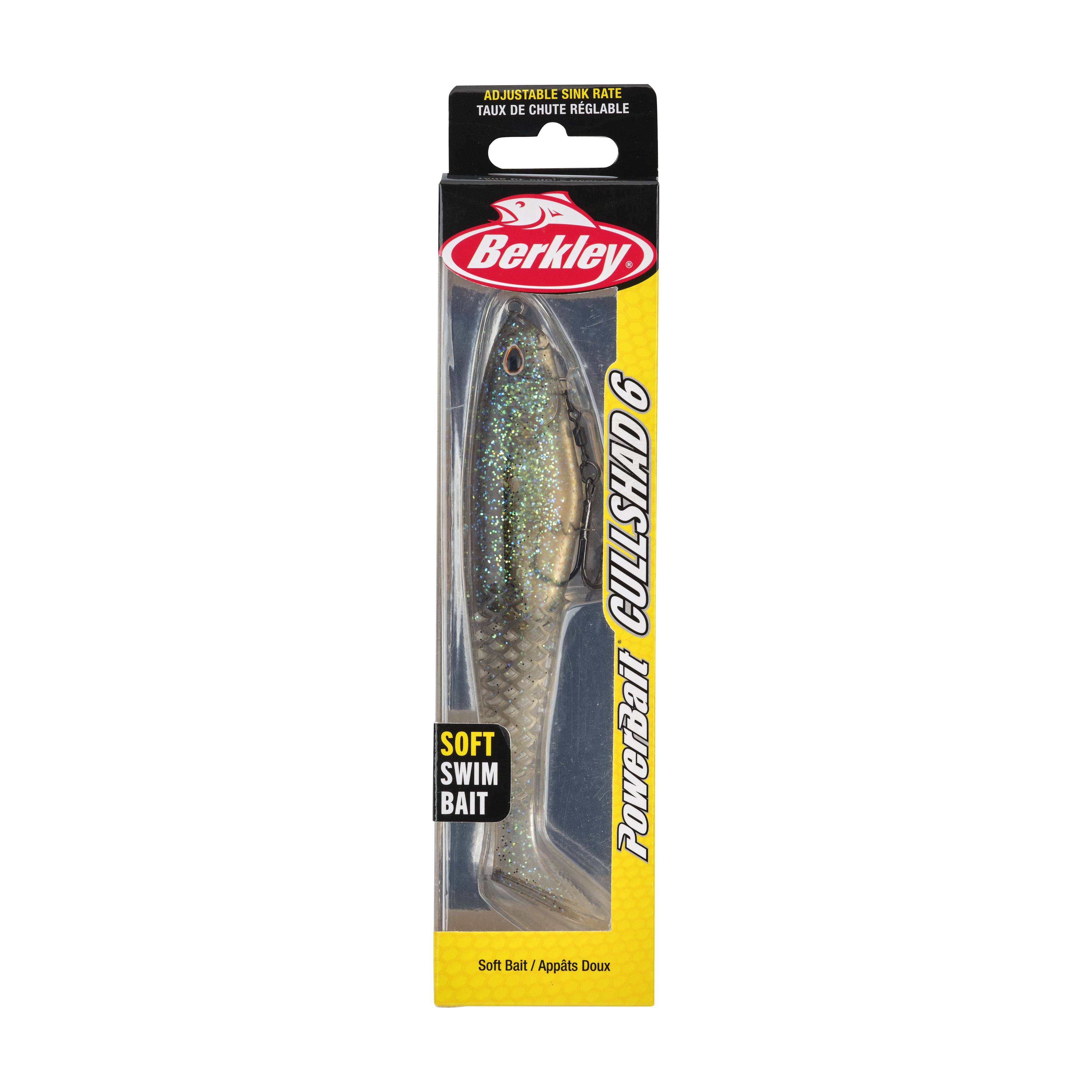 (2 pack) Berkley PowerBait® CullShad, 6 in, Electric Shad
