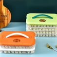 thumbnail image 2 of Dumplings Box Storage Box Refrigerator Dumpling Freezing Multi-Layer Freeze Quick-Freeze Dumpling Box Orange, 2 of 9