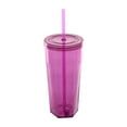 thumbnail image 6 of Mainstays 20oz Plastic Tumbler with Screw Top Lid and Straw, Purple, 6 of 9