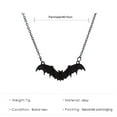 thumbnail image 2 of Gothic Bat Pendant Necklace - Stainless Steel, Unisex, Collarbone Chain, for Parties/Daily Wear, Halloween/Christmas Gift, 2 of 5