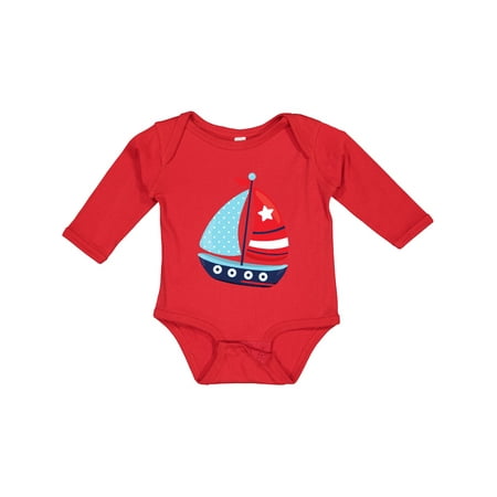 

Inktastic Sailing Boat Sailor Sailing Sails Boat Ship Gift Baby Boy Long Sleeve Bodysuit