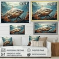 thumbnail image 4 of Designart "Coastal Guardian Shark Encounter" Animals Canvas Art Print, 4 of 5