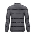 thumbnail image 4 of gbyLJF Men Casual Sweatshirts Quarter Zip Turn-down Collar Striped Printing Pullover Rugby Shirts Sports Long Sleeve Shirt, 4 of 5