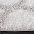 thumbnail image 3 of SAFAVIEH Tahoe Gerald Quatrefoil Shag Area Rug, 6'7" x 6'7" Round, White/Silver, 3 of 8