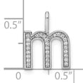 thumbnail image 3 of Finest Gold 14K White Gold Diamond Lower Case Letter M Initial Pendant, 3 of 4