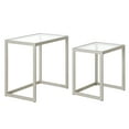 thumbnail image 3 of Evelyn&Zoe Rocco Rectangular Nested Side Table, Satin Nickel, 3 of 8