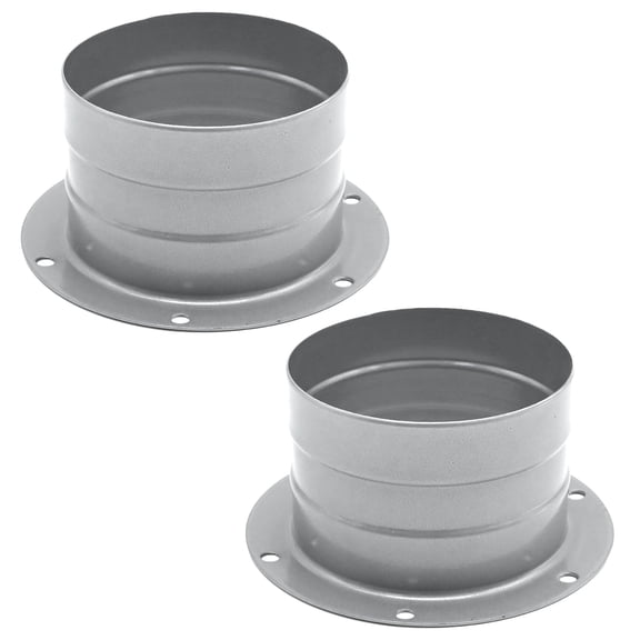 Anxingo 3 Inch Duct Connector Flange,  Metal Straight Pipe Flange, Round Interface Air Duct Fitting for HVAC Ventilation, Cooling and Heating Systems-2 Pack