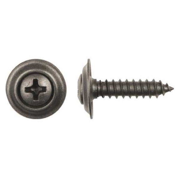 Sheet Metal Screw, #8 x 3/4 in, Black Phosphate Steel Oval Head Phillips Drive, 100 PK
