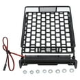 thumbnail image 1 of Portaequipajes de techo para coche RC de hierro negro resistente con 8 LED de luz blanca, 1 of 14