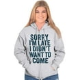 thumbnail image 4 of I Didn't Want to Come Introvert Funny Zip Up Hoodie Men's Women's Brisco Brands 2X, 4 of 6