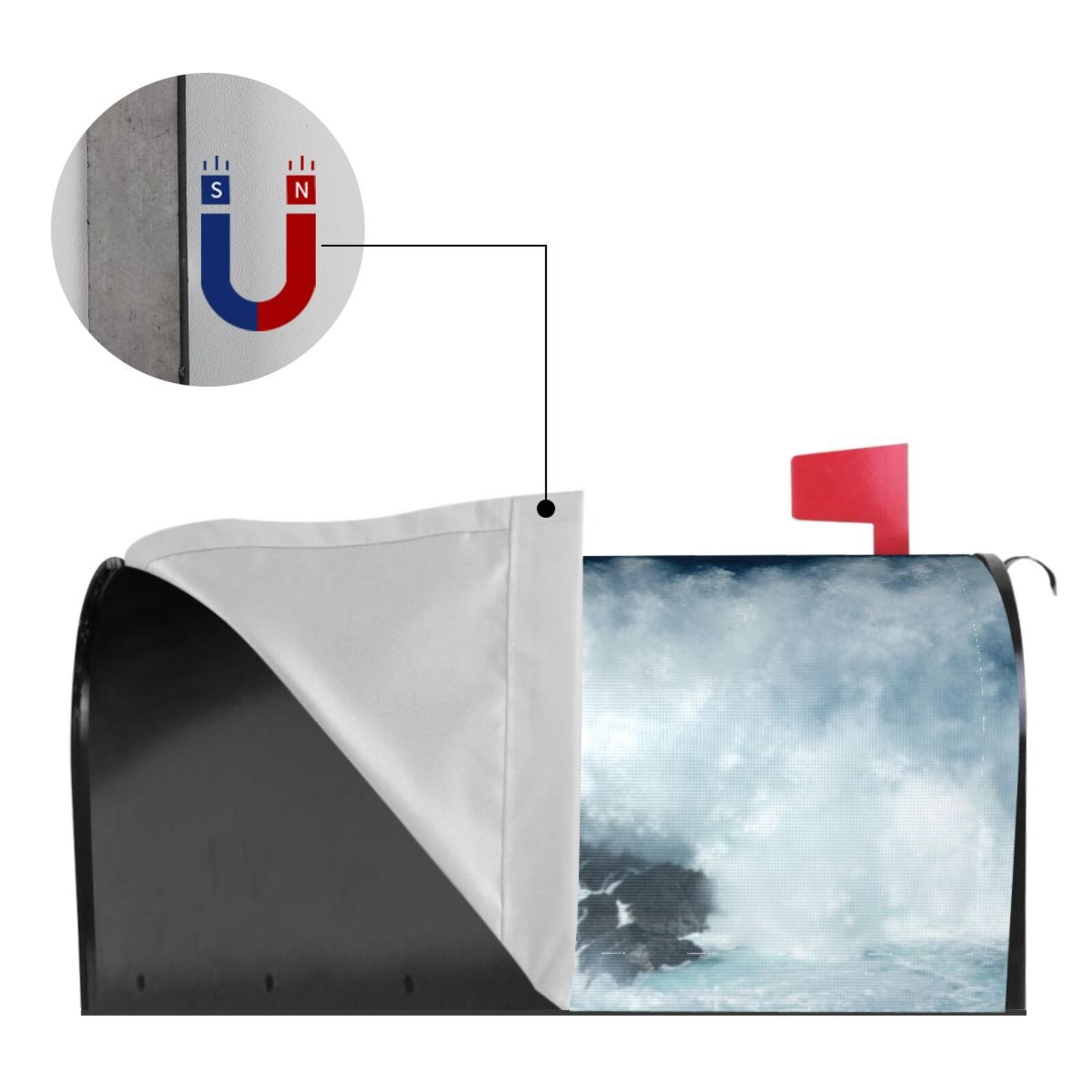 Kdxio Magnetic Mailbox Cover 21x18 in Mailbox Cover Outdoor Decoration Holiday Mailbox Covers for Home Garden Yard-21x18 in