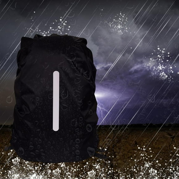 Backpack Rain Cover Reflective Dust Rucksack Cover for Hiking Cycling Black