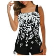 thumbnail image 1 of Gupgi Plus Size Swimsuits for Women 2pcs Bathing Suits Tankini Padded Tops with Swim Shorts, 1 of 9