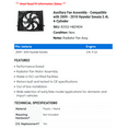 thumbnail image 2 of Auxiliary Fan Assembly - Compatible with 2009 - 2010 Hyundai Sonata 2.4L 4-Cylinder, 2 of 2