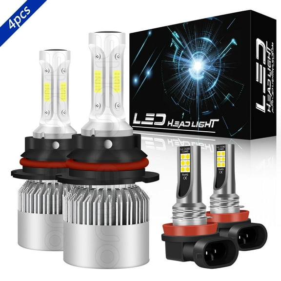 LED Headlight Fog Light Bulbs Kit 6000K White for 2011-2014 Nissan Juke 2012 2013