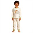 thumbnail image 6 of XAOFW Boys Girls Halloween Pajamas Pumpkin Cartoon Print Long Sleeve Tops Pants Toddler Kids Fall Winter Cozy Nightwear 3-4 Years, 6 of 8