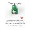 thumbnail image 2 of Xecvkr Green Dinosaur Resin English Pocket Card Holiday Gift Greeting Card Compact Durable Everyday Carry Birthday Holiday Appreciation Note Decor 1 Piece Green, 2 of 6