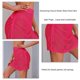 thumbnail image 5 of Falda corta para mujer, cierre con cordón, cintura alta elástica, traje de baño de ganchillo, traje de baño de verano con abertura en el muslo, falda rosa roja L, 5 of 6
