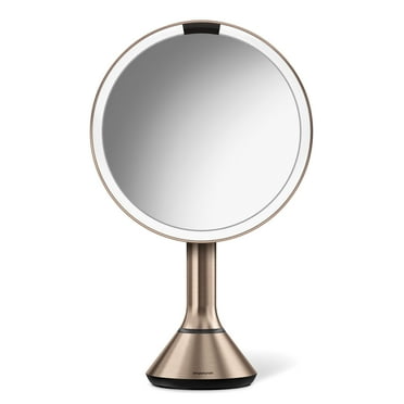 Simplehuman 5 Round Mini Travel Sensor Makeup Mirror 10x Magnification Rechargeable Rose Gold Stainless Steel Com Simplehuman 5 Round Mini Travel Sensor, Simplehuman St3010 Mini Sensor Mirror Rose Gold
