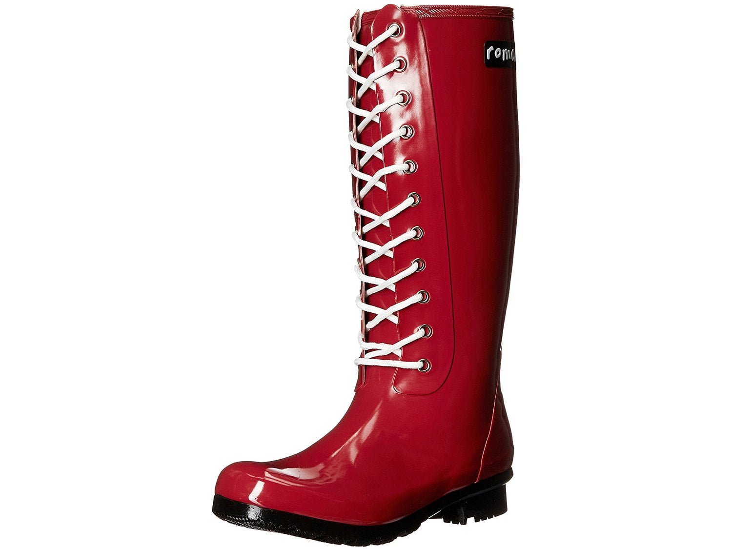 tall lace up rain boots