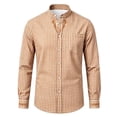 thumbnail image 4 of KHONTS Oktoberfest Graphic Printed Shirts for Boys Kids Long Sleeve Western Shirts Button down Casual Tops,Size 2-14 Years 12-Khaki 150, 4 of 4