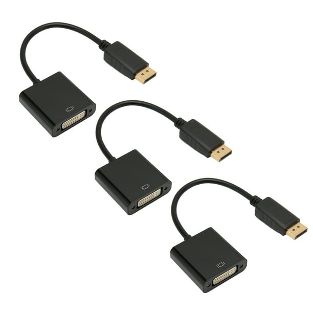 Dvi 3 Uds DisplayPort A DVI Adaptador 4K HD 1080P Mini A DVI Cable Adaptador Para PC Ordenador Portátil HDTV Monitor Proyector